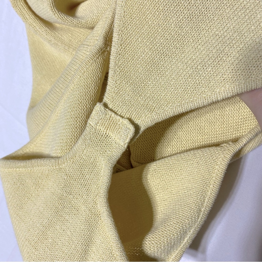 Zara Yellow Knit Low Back Bodysuit L NWT Balletcore Butter Yellow Boho Retro - Picture 6 of 11